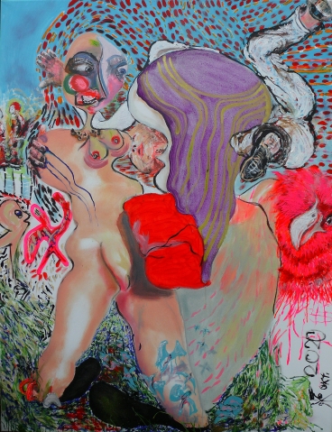 2020 martin franke, the day before birth - selfbirthing, 150 x 115 cm, 2020